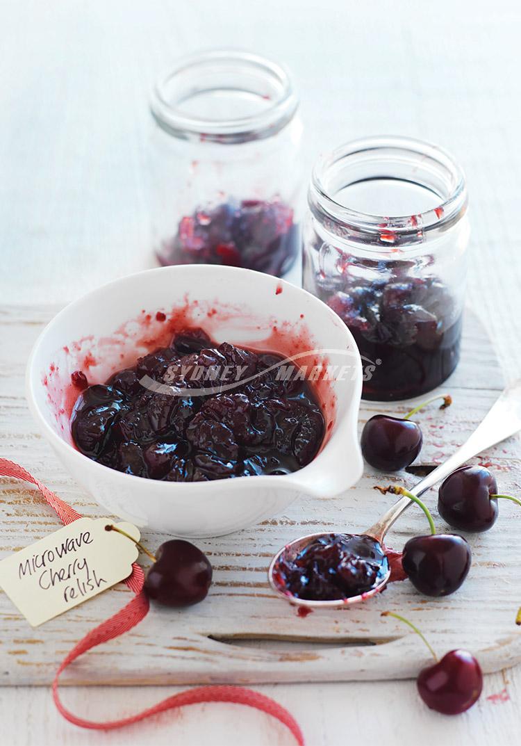 Microwave cherry relish